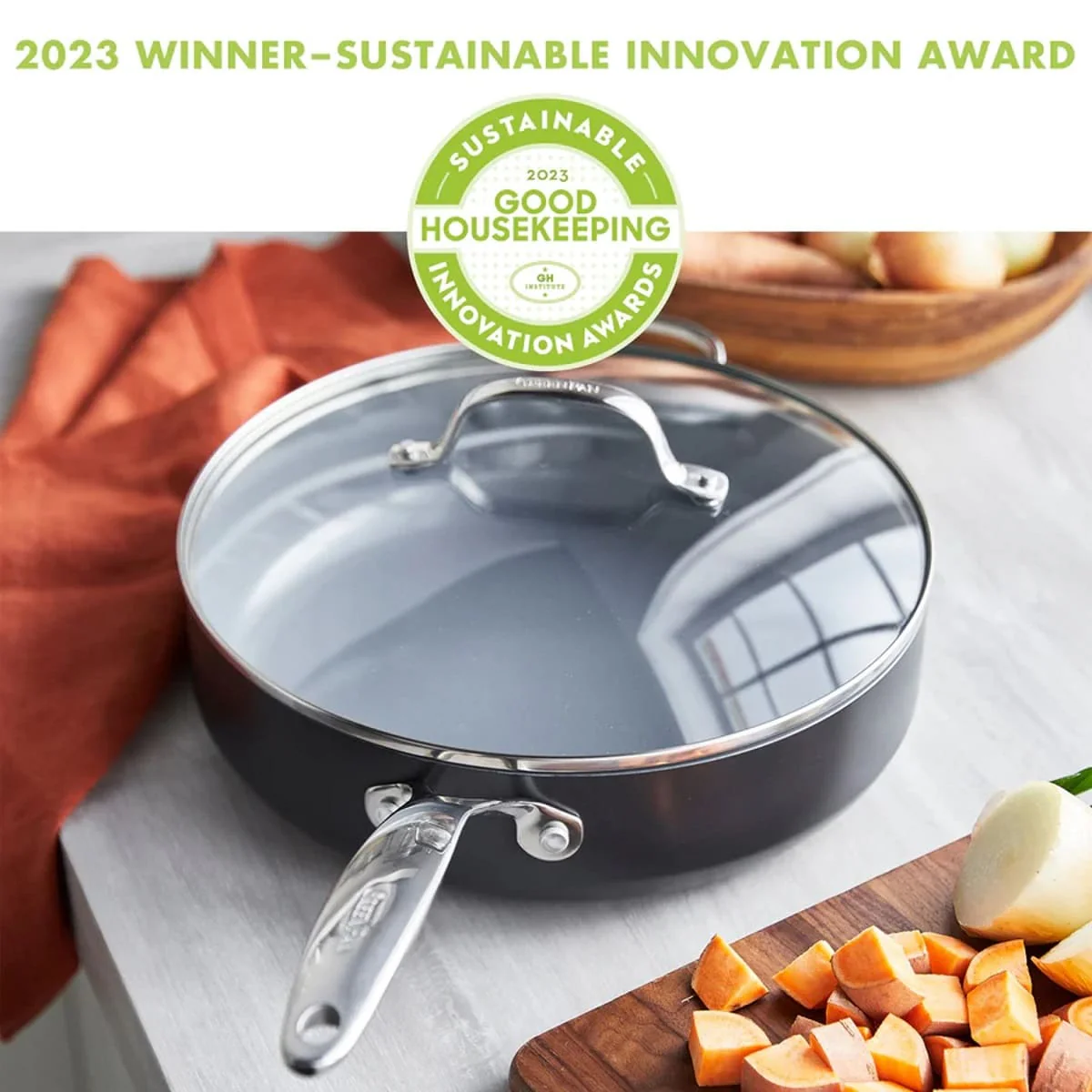 Valencia Pro<br> SKILLET WITH LID, DARK GREY - 28CM - Image 2