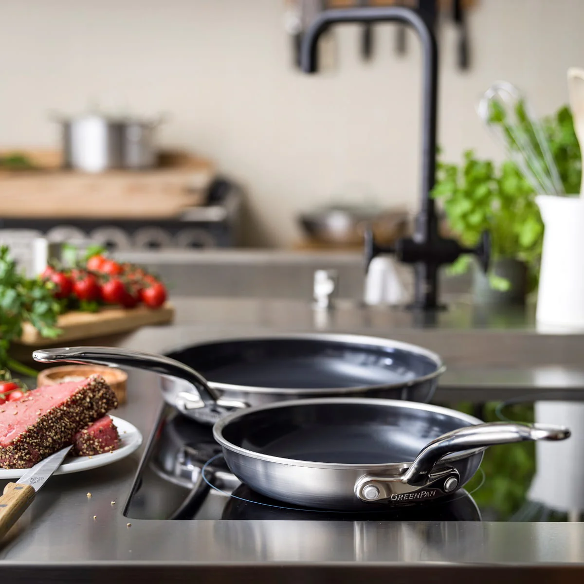 Premiere<br> Frying Pan, Stainless Steel - 24cm - Image 6