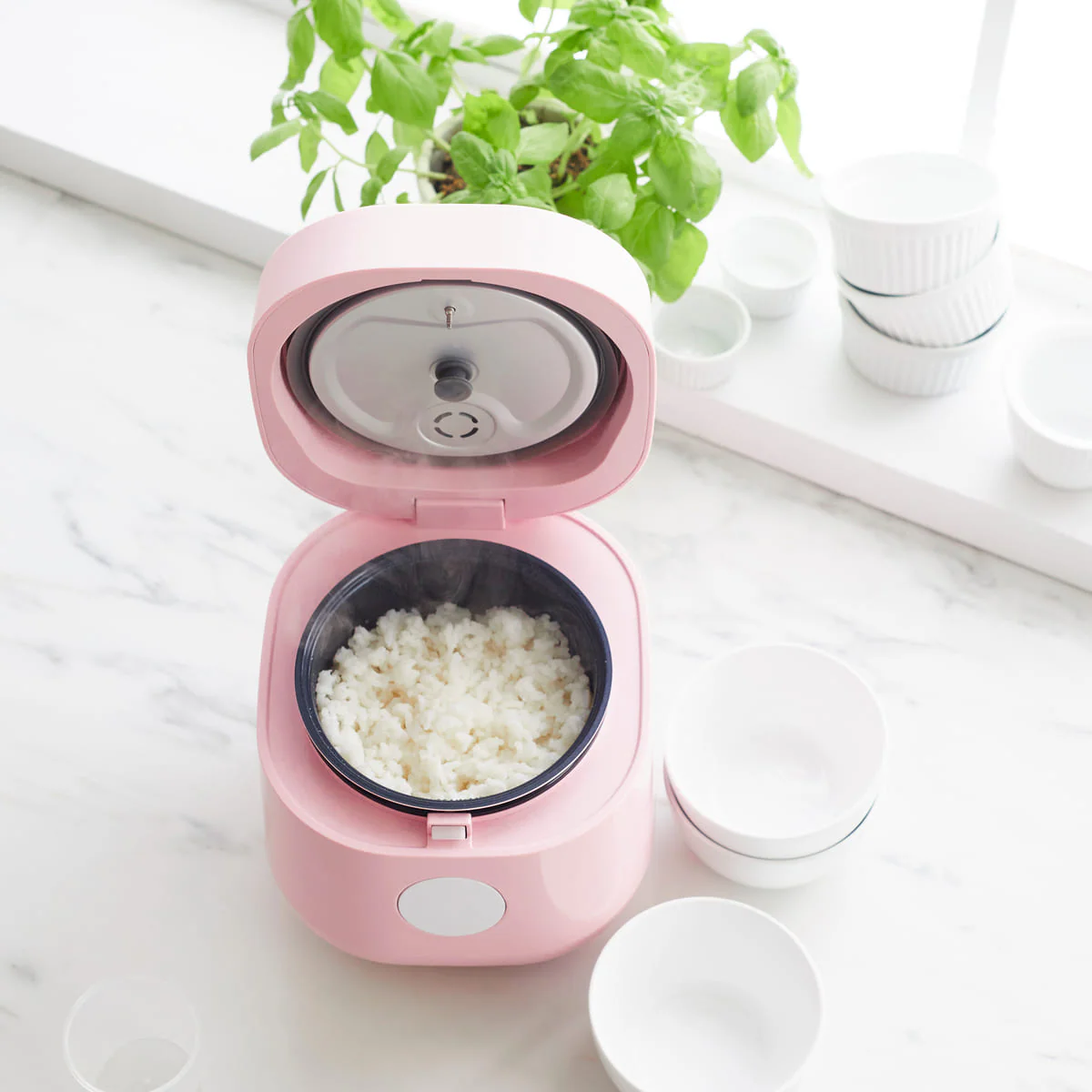 GreenLife <br>Go Grains Rice and Grains Cooker, Pink - Image 4