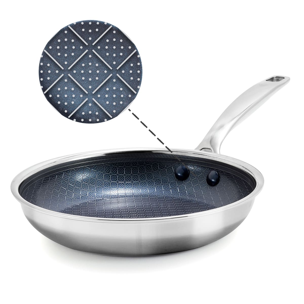 Blue Diamond<br> Diamond Bond Frying Pan 20cm, Stainless Steel