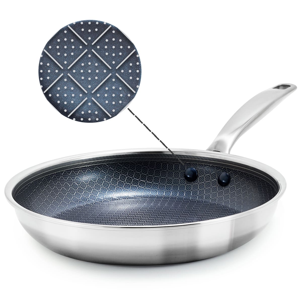 Blue Diamond<br> Diamond Bond Frying Pan 26cm, Stainless Steel