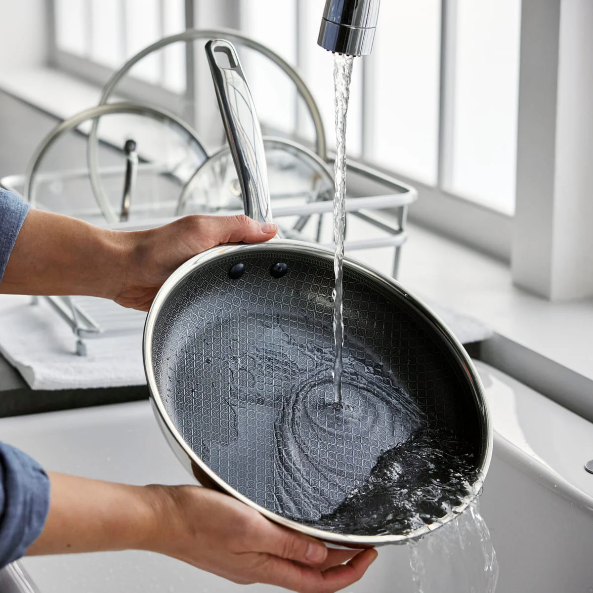 Blue Diamond<br> Diamond Bond Frying Pan 26cm, Stainless Steel - Image 6