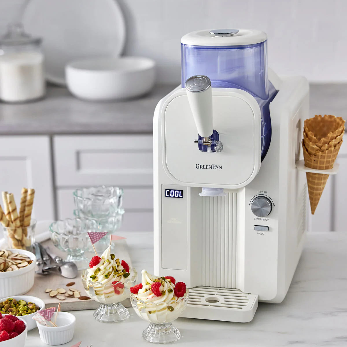 GreenPan Frost<br> Ice Cream & Frozen Drink Maker, Cloud Cream - Image 6