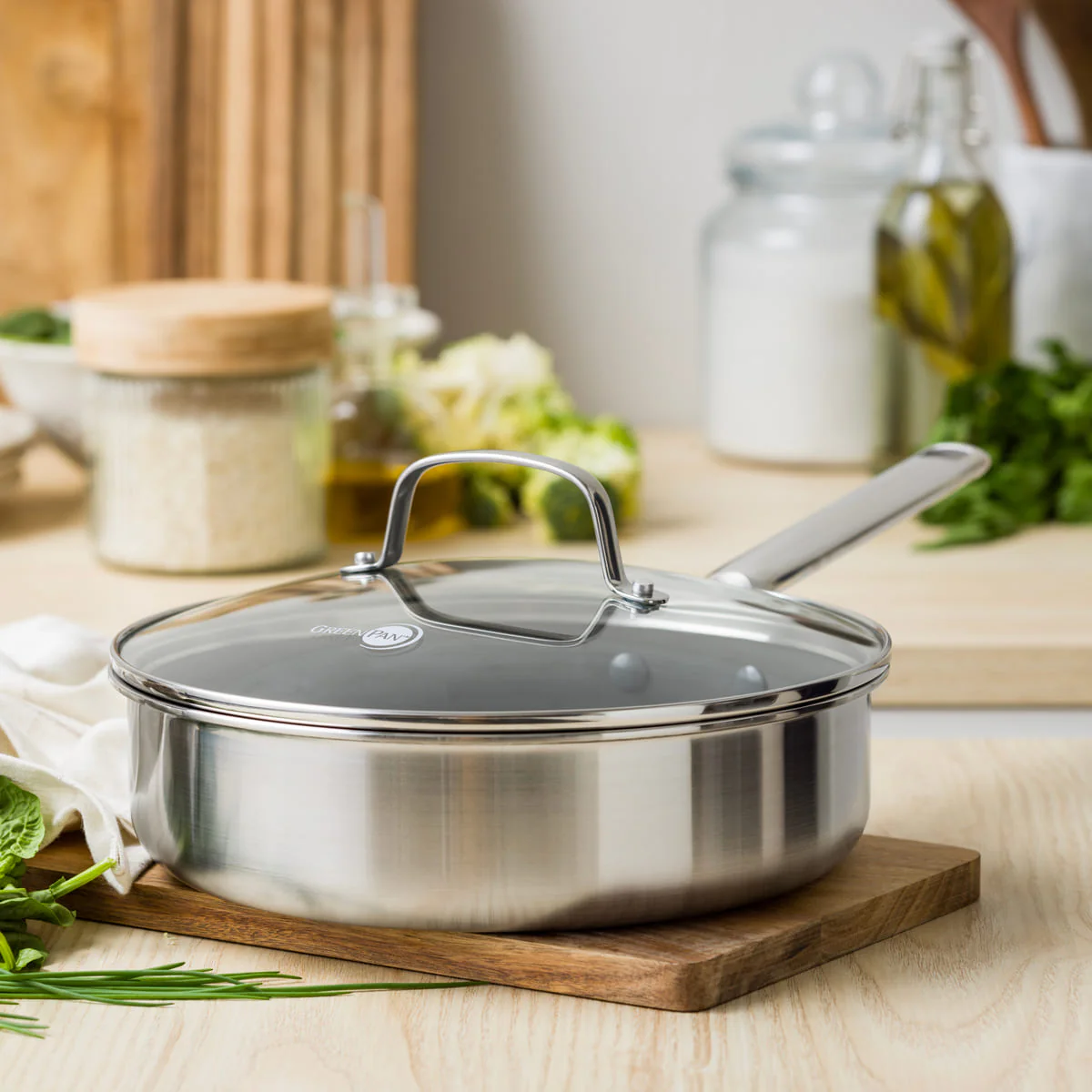 Apex<br> Thermobond Hybrid Ceramic Non-stick Saute Pan - 24cm - Image 3