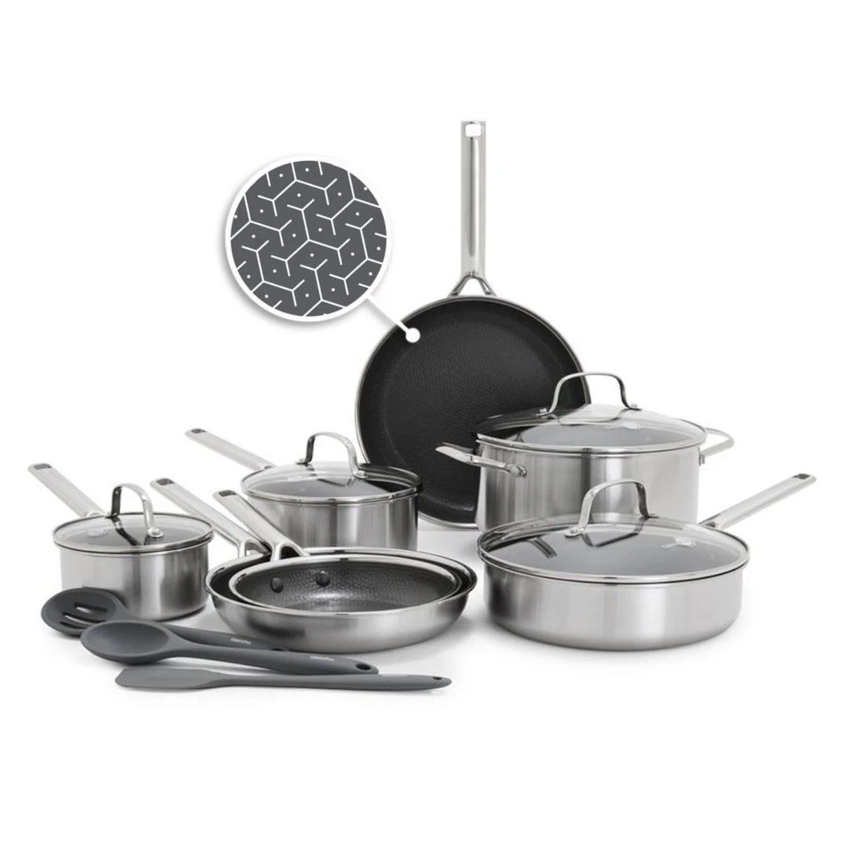 Apex<br> Thermobond Hybrid Ceramic Non-stick 7(15)pc Cookware Set